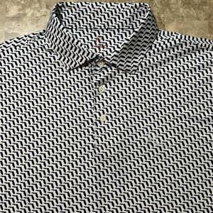 Rhoback Polo Shirt Mens Large White Florida Short Sleeve Golf Performance M